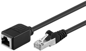 CAT 5e extension cable F/UTP, Black