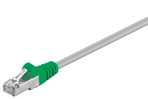 CAT 5e, F/UTP Câble Patch Croisé, gris, Vert