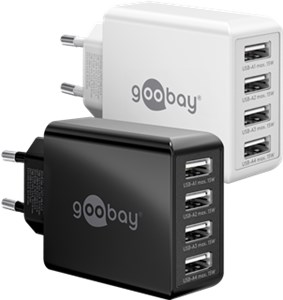 Wieloportowa ładowarka USB-A (30 W) biały