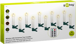 10 kabellose LED-Weihnachtsbaumkerzen 