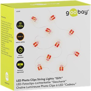 10er LED-Fotoclips-Lichterkette "Geschenk" 10er LED-Fotoclips-Lichterkette "Geschenk"