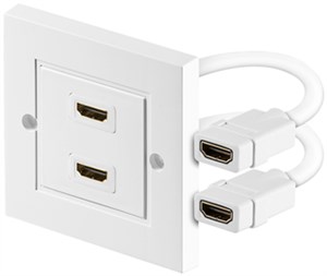 HDMI™ Wall Socket, Gold-plated