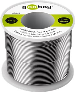 Étain de Soudure sans Plomb, ø 1,0 mm, 250 g