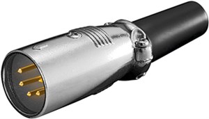 Microphone plug, XLR male (5-pin)