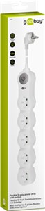 Flexible 5-way power strip with switch Flexible 5-way power strip with switch