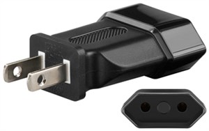 Adaptateur Secteur Europlug vers US, Noir