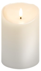 Świeca LED z prawdziwego wosku, biały, 10 x 15 cm Świeca LED z prawdziwego wosku, biały, 10 x 15 cm