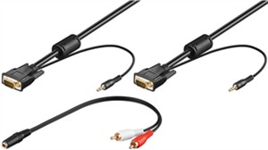 Câble pour Moniteur Full HD SVGA avec Ligne Audio