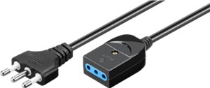 Prolunga elettrica 3 m, spina italiana (10A), presa (10A)