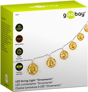 10 luci LED fata "Ornamenti"