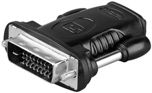 HDMI™/DVI-D-Adapter, vernickelt