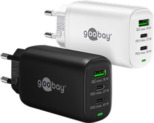 USB-C™ PD GaN Multiport-Schnellladegerät (65 W) weiß