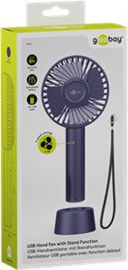 USB-Handventilator mit Standfunktion, Blau USB-Handventilator mit Standfunktion, Blau