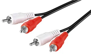 Stereo-Verbindungskabel 2x Cinch, geschirmt Stereo-Verbindungskabel 2x Cinch, geschirmt