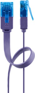 CAT 6A cavo patch piatto, U/UTP, viola