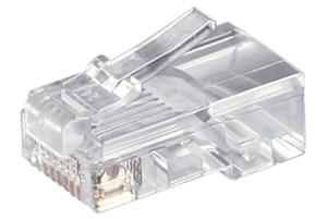 RJ45 Modular Plug for Round Cables, 8-Pin