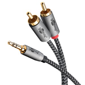 Set of 2 cables 6.35mm Jack / Speakon male 10m