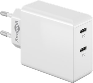 Dual USB-C™ PD Quick Charger (36 W) white