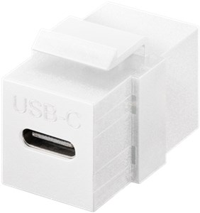 USB-C Snap-In Pass Through Keystone Coupler, F-F - Black – Floor