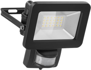 LED Outdoor Floodlight, 20 W, with Motion Sensor