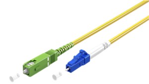 Câble à Fibre Optique (FTTH), Singlemode (OS2) Yellow, jaune (Simplex), 0,5 m