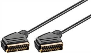 Scart-Verbindungskabel, vergoldet, ø 7 mm