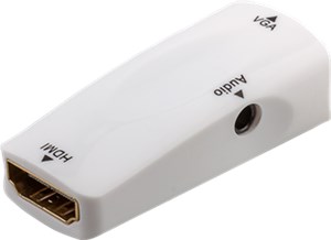 Compact HDMI™/VGA adapter incl. audio, gold-plated