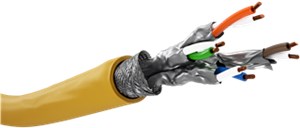 GHMT-certified CAT 8.1, S/FTP (PiMF), Network Cable yellow