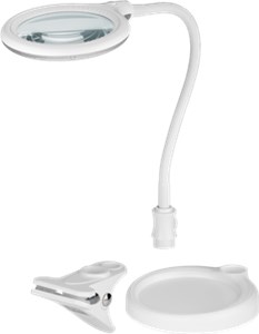 LED table and clip magnifer lamp, 6 W