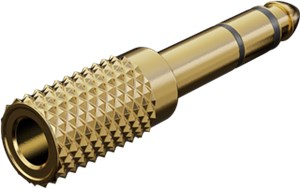 Adattatore cuffie, jack AUX da 6,35 mm a 3,5 mm, struttura in oro