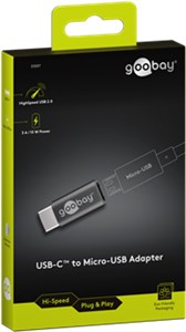 USB-C™ to Micro-USB 2.0 Adapter, Grey