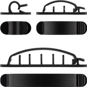 Kabelmanagement Clip-Set, schwarz 