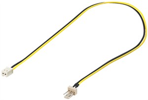 Câble d'Alimentation pour Ventilateur PC, Rallonge 3 Broches à 2 Broches