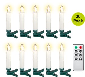 20 kabellose LED-Weihnachtsbaumkerzen 20 kabellose LED-Weihnachtsbaumkerzen