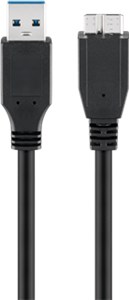 USB 3.0 SuperSpeed Kabel, Schwarz