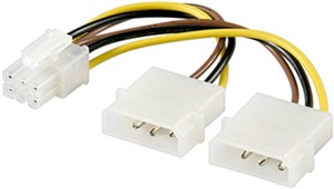 Cavo elettrico/adattatore per schede grafiche PC, PCI-E/PCI Express da 6 pin