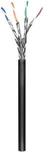 CAT 6 outdoor network cable, S/FTP (PiMF), black CAT 6 outdoor network cable, S/FTP (PiMF), black