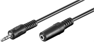 Kopfhörer- und Audio Verlängerungskabel AUX, 3-pol. 3,5 mm