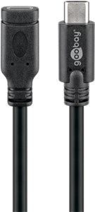 Rallonge USB-C™ USB 3.1 1re génération, noir