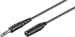 Kopfhörer- und Audio- Verlängerungskabel AUX, 3-pol 6,35 mm