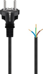 Protective Contact Cable for Assembly, 2 m, Black