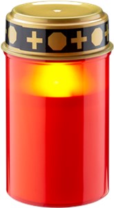 Bougie Funéraire LED, rouge