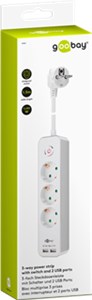3-Way Power Strip with Switch and USB