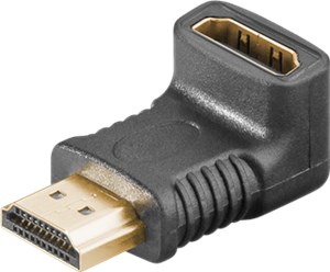 HDMI™ angled adapter, gold-plated
