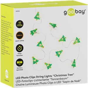 10 LED catena luminosa per foto "Albero di Natale"