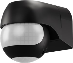 2-Bereichs-Bewegungsmelder, neigbar/schwenkbar, schwarz