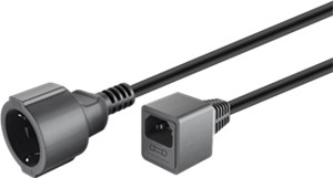 Earth Contact Extension Lead, 1.5 m, Black