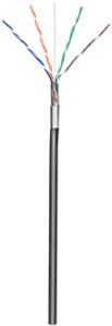 CAT 5e outdoor network cable, F/UTP, black CAT 5e outdoor network cable, F/UTP, black