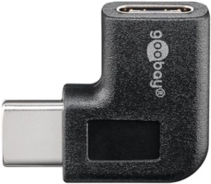USB-C™ to USB-C™ Adapter, 90°, Black