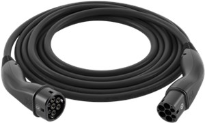 Type 2 Câble de Recharge pour Véhicules Électriques, 7 m, noir